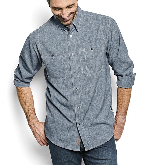 Orvis TECH Chambray LS Shirt - Hurleys 