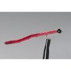 Red Leather Worm Tungsten Black Bead