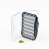 Stalker Double Sided Clear & Blue Medium Slit Foam Fly Box 6
