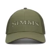 Simms Single Haul Trucker Back Eddy Camo Fill Loden Cap