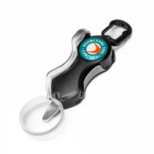 Boomerang Tool Company Long SNIP Cheaters Fishing Line Cutter with Fly Trimming Magnifying Glass, Cuts 50 lb. Braided Fishing Line - Without LED Light