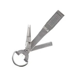 Tie-Fast Combo Fishing Line Cutting Tool, Fish Hook Eye Cleaner, and Sharpener - Silver - Standard
